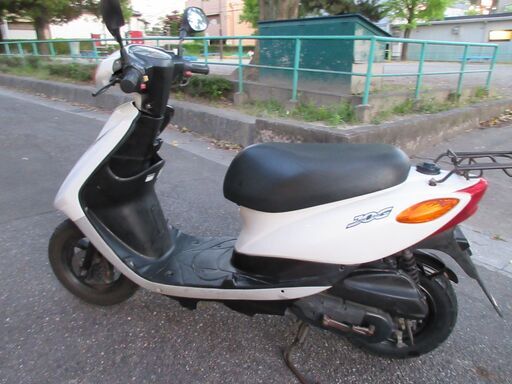 ジョグ FI 後タイヤ+バッテリー新品！ ホワイト 水冷 4スト ヤマハ JOG