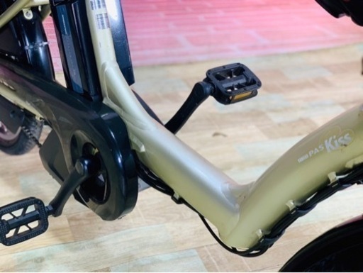 ❹8091子供乗せ電動アシスト自転車3人乗りYAMAHA 20インチ良好