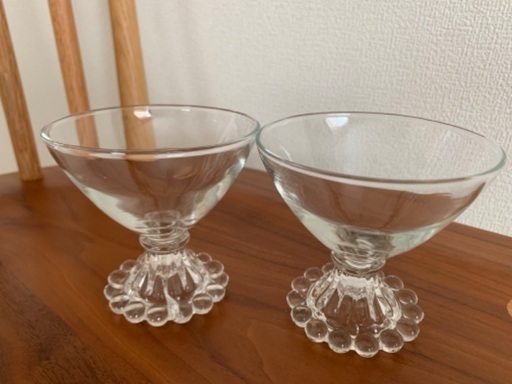 Vintage アンカーホッキング　ブーピーシャーベットグラス　キャンドルウィッグ