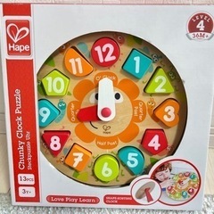 ほぼ未使用　おもちゃ 時計パズル　知育玩具　時計