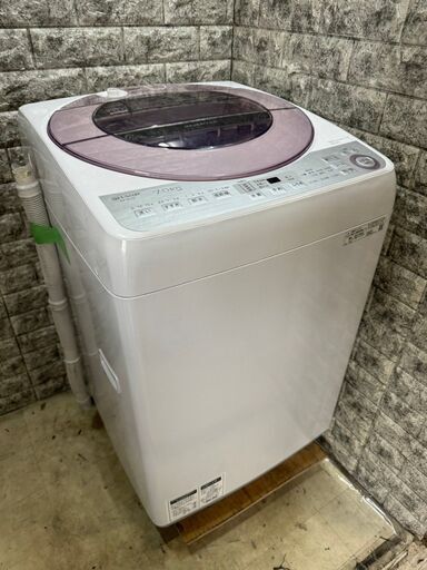 大阪送料無料★3か月保証付き★洗濯機★シャープ★2019年★7.0kg★ES-GV7C-P★S-822