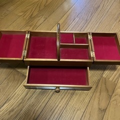 木製　ソーイングボックス　