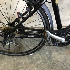 318★岐阜発　△CORTEZ/軽量アルミ△27インチ/クロスバイク/自転車/カゴ付き/走行確認/防犯有り/ベル破損有り/6段変速/現状品　R5.12/1★v