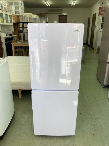 【リサイクルショップ　ピカソ　小松原】ハイアール Haier 2ドア  右開き 148L 冷蔵庫 冷凍室 54L 2019年製 JR-NF148B-W★1937★