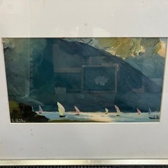 油絵　逆光（富士山下）　呂鳳顕　1988年