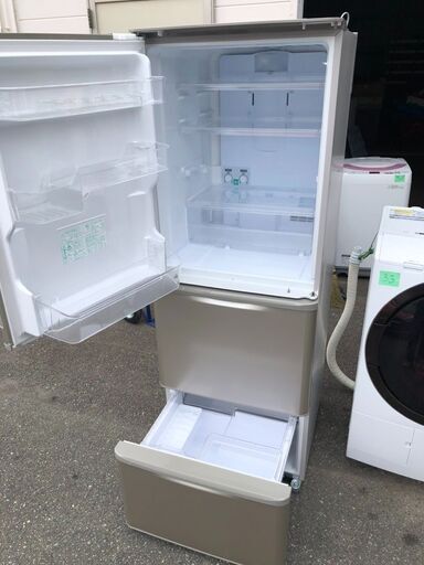 ID 016514 冷蔵庫 3ドア シャープ 350L 2016年製 SJ-W352B-W 