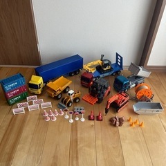 おもちゃ 建設工事車両&小物パーツセット　
