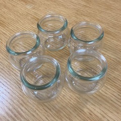 【ネット決済】小瓶 ガラス容器  透明 プリン 5個
