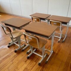 【まめ様専用 あんしん決済】　学習机・椅子4つセット