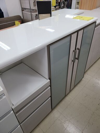 J4655　NITORI　ニトリ　キッチンカウンター　ポスティア120WH　ホワイト　クリーニング済　【リユースのサカイ柏店】