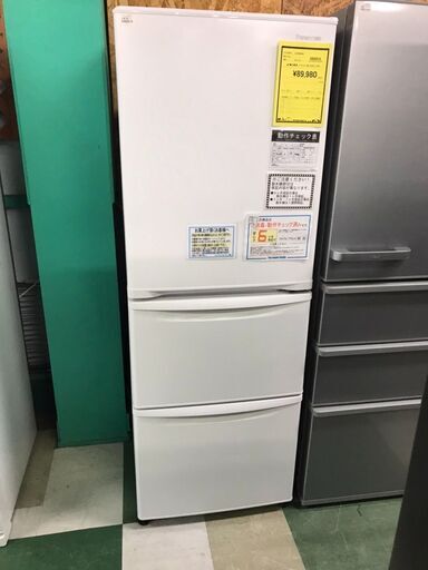 パナソニック　Panasonic　冷蔵庫　NR-C342C　2021年製　3ドア　335L　右開き　スリム　おしゃれ　クリーニング済み　チェック済み　ジャングルジャングル貝塚店　貝塚市　二色浜