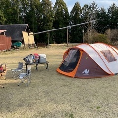 アヤマヤ　ayamaya ポップアップテント　グランドシート付き　簡単　色は白とオレンジの物になります。　最後の写真が実物です