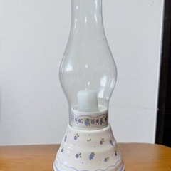 陶器とガラスのキャンドルランプ