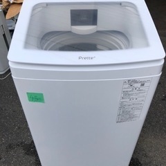 北九州市内配送無料　保証付き　全自動洗濯機 Prette(プレッテ) ホワイト AQW-GVX80J-W [洗濯8.0kg /乾燥機能無 /上開き]