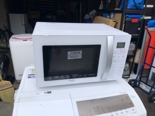 北九州市内配送無料　保証付き　2021年式 ハイアール 16L オーブンレンジ JM-V16E (W) ホワイト 横開き式 グリル機能 ヘルツフリー 自動メニュー エコ煮込み 焼き芋 簡単操作 チャイルドロック シンプル Haier