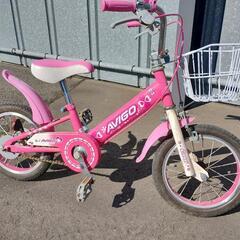 女児用自転車 ピンク色