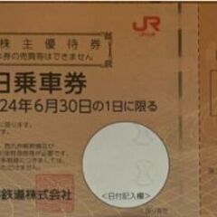 🌟ＪＲ九州　株主優待券 1日乗車券🌟 、一枚二千円🌟🌟