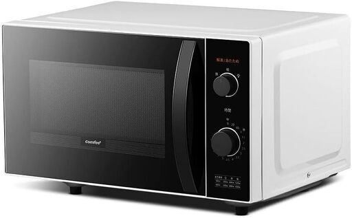 【ほぼ新品】COMFEE' 電子レンジ フラットテーブル 単機能 レンジ 3段階出力調整 液晶画面 自動あたため カンタン操作 広々庫内 全国対応 50・60Hz 新年 新生活 CFM-CK171