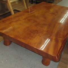 R382 一枚板 大型ローテーブル、座卓天然木 、幅152cm ...