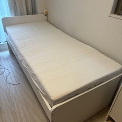  IKEA イケア　シングルベッド マットレス付き