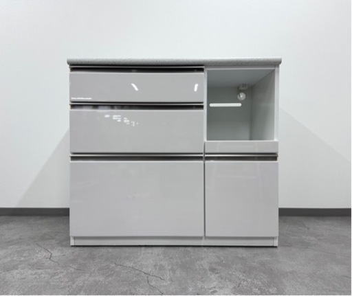 INT264 ニトリ カウンターアルミナ2 レンジボード 食器棚 キッチン ラック 収納 家電ラック キッチンボード レンジ台