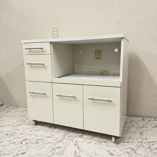 W 17583  YAMAZEN キャスター付 キッチンカウンター   ◆大阪市内・東大阪市他 6,000円以上ご購入で無料配達いたします！◆ ※京都・高槻・枚方方面◆神戸・西宮・尼崎方面◆生駒方面、大阪南部方面　それぞれ条件付き無料配送あり！