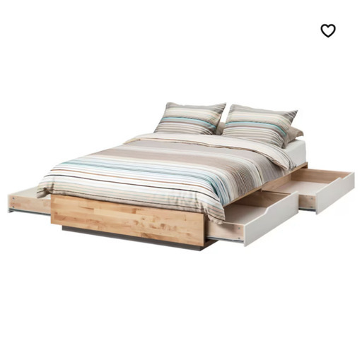IKEA 収納付きベットフレーム MANDAL マンダール セミダブル