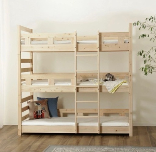 3段ベット 三段ベット すのこベット 寝具