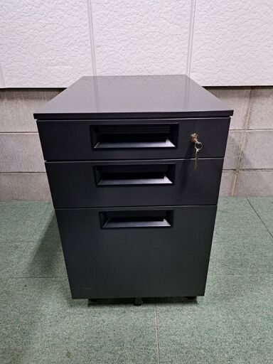2台あり PLUS 3段 デスクワゴン 袖机 キャスター付 幅40cm×奥行58cm×高さ60cm
