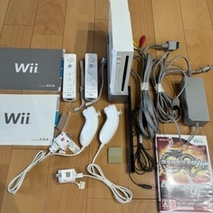 Nintendo Wii本体セット メモリーカード１個 ヌンチャ...