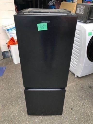 3️⃣5️⃣福岡市内配送無料　アイリスオーヤマ 冷蔵庫 156L 自動霜取機能付き (幅約48cm) 冷凍室48L 右開き 静音 ブラック NRSD-16A-B