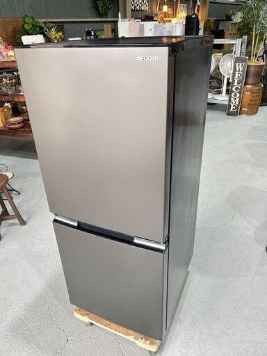 ★SHARP★ シャープ 冷蔵庫 SJ-D15H-H 2022年 152L ブラック 一人暮らし シンプル コンパクト 耐熱天板