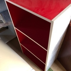 赤いカラーボックス無料です。家具 収納家具 カラーボックス