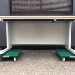 【良品/美品/2台セットで】 PLUS/プラス　スチールOAデスク/フラットライン/平机/引出し　SP-T147 WM　W1400×D700×H700 【複数台対応可】