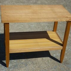 木工職人さんが手作りした小振りなテーブル 無垢材製台 書斎...