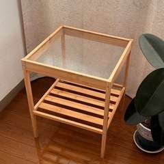 IKEA サイドテーブル　竹　36x35 cm  (値段交渉可)