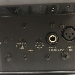 音響機器セット（ミキサー・アンプ内蔵スピアーカー）ラック付き　値下げ♪