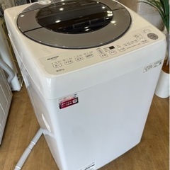 【1】SHARP シャープ 洗濯機  22年製 8kg 乾燥4k...
