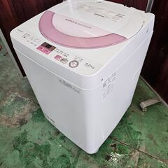 シャープ　6.0kg　洗濯機　ES-GE6A-P　2017年製　