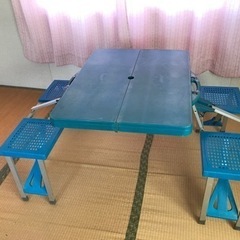 【お渡し先決まりました】折り畳み式ピクニックテーブル、ベンチ一体...