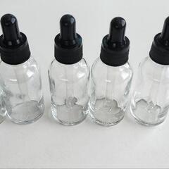アロマオイル　透明ガラス　ボトル　スポイト　保存容器　３０ｍｌ　５個