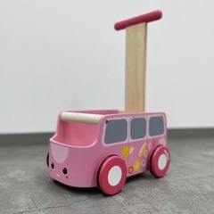 【美品】バンウォーカー 木のおもちゃ ピンク