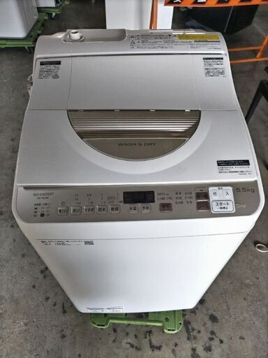 激安中古洗濯機 2021年製シャープ5.5k  　配達設置リサイクル回収無料