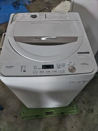 激安中古洗濯機　2021年製シャープ4.5k 配達設置リサイクル回収無料