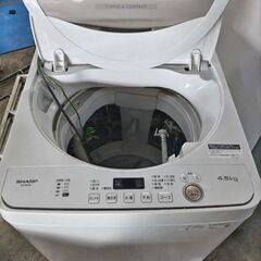 激安中古洗濯機　2021年製シャープ4.5k 配達設置リサイクル回収無料　