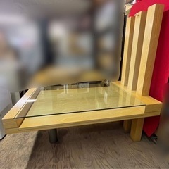 k0509603 希少品 高級家具 着物展示 天然木 収納付き ガラス お洒落 家具 注文家具 テーブル 木製 家財便E 引取り歓迎 現状品 中古品