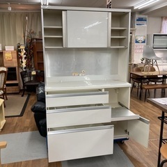 S706 ★ パモウナ キッチンボード カップボード 食器棚 幅120cm ブルーモーション搭載 USED