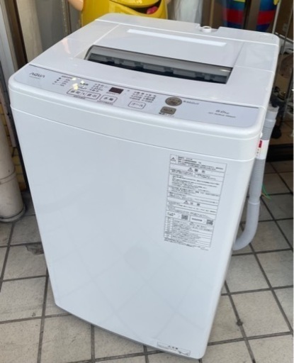 【1】AQUA 洗濯機 22年製 6.0kg AQW-KS6N 0510-82