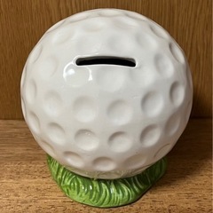 ゴルフボール　貯金箱　陶器製　　