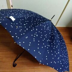 w.p.c 日傘　晴雨兼用　uv加工　遮熱遮光　ネイビー星柄
